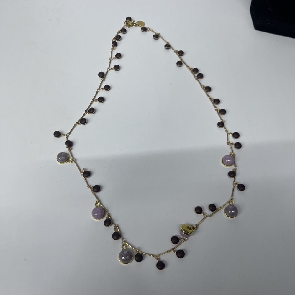 AUTHENTIC Murrina Murano Venezia Pink Cranberry Glass Bead Necklace Aventurine
